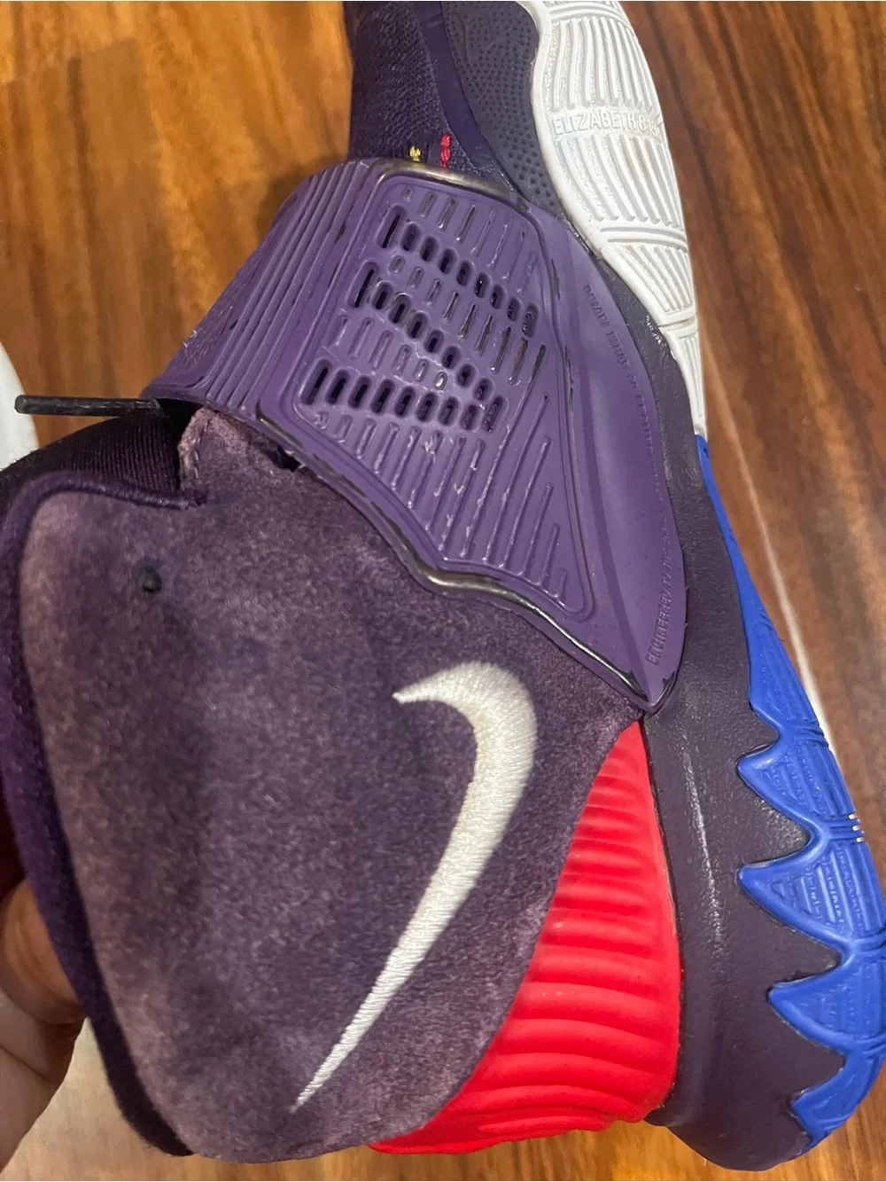 Nike  kyrie 6 Enlightenment Kids Purple High-Top Sneakers with Multicolor Logo